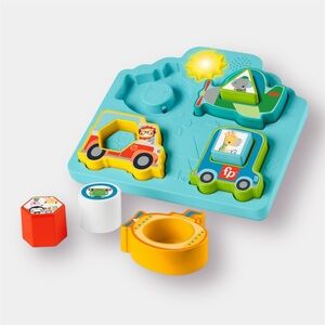 New Fisher-Price Baby Sorting Toy Shapes & Sounds Vehicle Puzzle with Music & Li